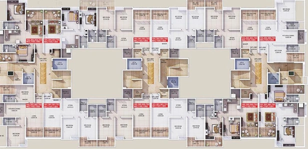Floor Plan of Atria Dhanashree Aanand 2 in Handewadi, Pune - Image 200424