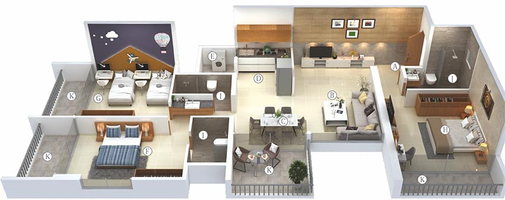 3 BHK Flat in Aum Antriksh Towers in Mangalwar Peth, Pune - Image 826163