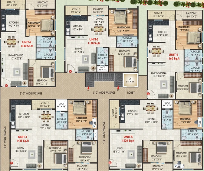 Floor Plan of Sai Sadhan in Electronic City, Bangalore - Image 200594