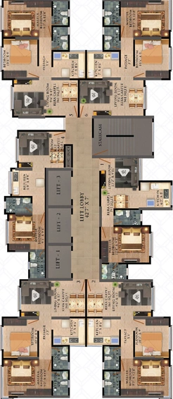 Floor Plan of Vaibhavlaxmi Olympus in Vikhroli East, Mumbai - Image 31676