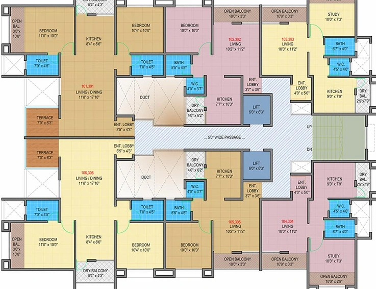 Floor Plan of Khamkar Garden in Bibwewadi, Pune - Image 200630