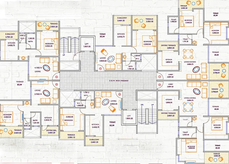 Floor Plan of Kamal Glory in Kondhwa, Pune - Image 200637