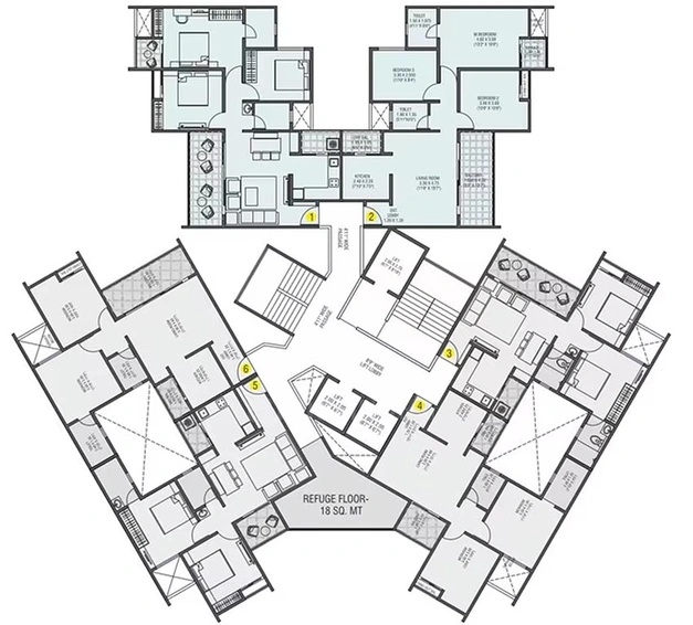 Floor Plan of Krishna Amarillo in Hinjewadi, Pune - Image 200648