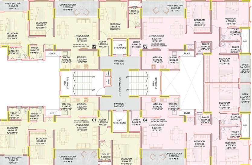 Floor Plan of Nandan Vatsalya Puram in Kothrud, Pune - Image 200686
