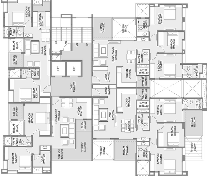 Floor Plan of Saarrthi Serenity in Kothrud, Pune - Image 200730