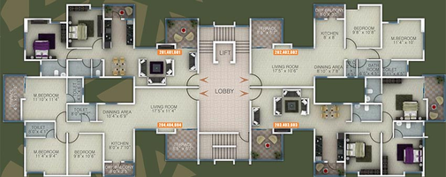 Floor Plan of Mansi Maniratna Complex in Parvati, Pune - Image 200754