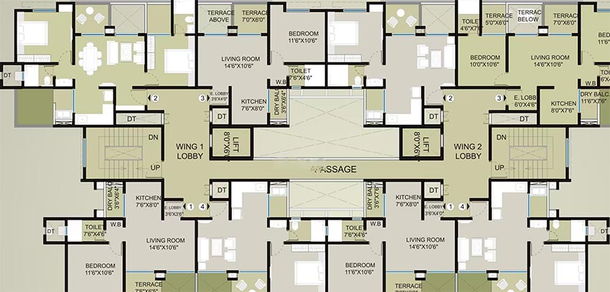 Floor Plan of Saarrthi Souvenir in Mahalunge, Pune - Image 200761