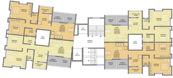 Floor Plan of Mayuri Optimum in Undri, Pune - Image 200777
