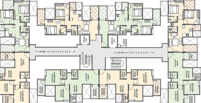 Floor Plan of Sahyadri Shruberry in Moshi, Pune - Image 200814