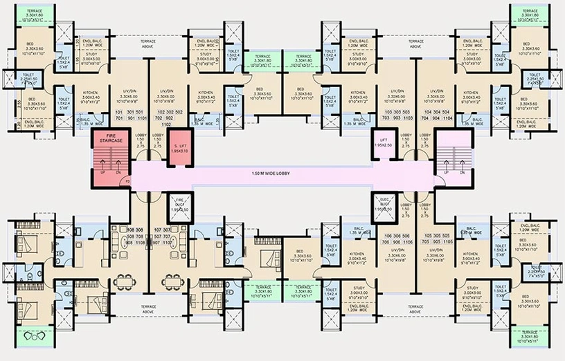 Floor Plan of Oxford Florida Riverwalk in Keshav Nagar, Pune - Image 200819
