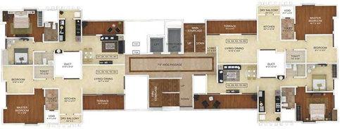 Floor Plan of Vastupurti Skylark Residences in Baner, Pune - Image 200831
