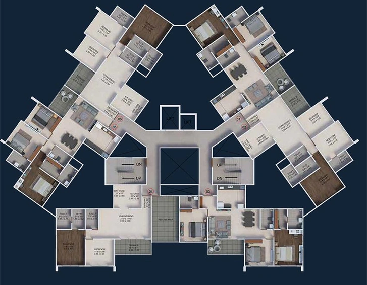 Floor Plan of VTP Celesta in NIBM, Pune - Image 200853