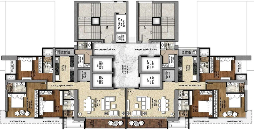 Floor Plan of Moraj Opulence in Mahim West, Mumbai - Image 117036
