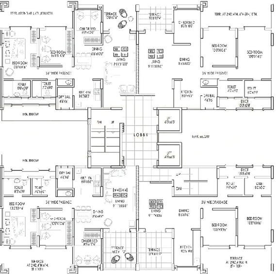 Floor Plan of Bhansali Sri Shanti Nagar in Kondhwa, Pune - Image 200924