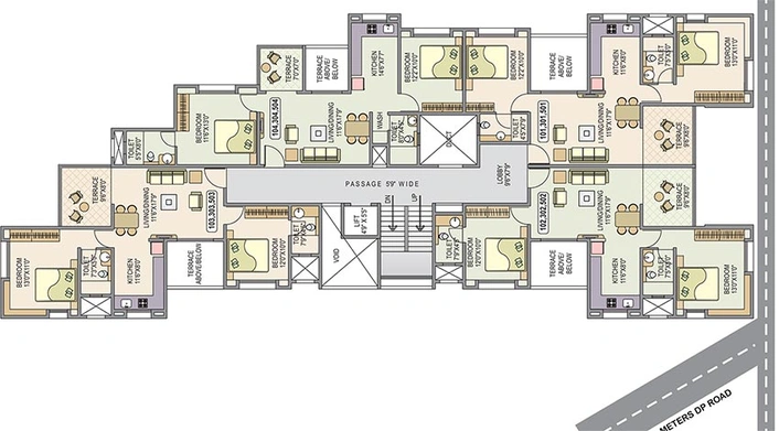 Floor Plan of Bhansali Whispering Winds in Baner, Pune - Image 200932