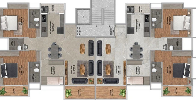 Floor Plan of Unitee The Pavilion in Sadashiv Peth, Pune - Image 200962