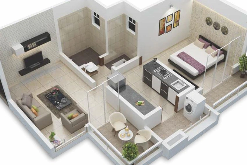 1 BHK Flat in Wakadkar Zinnia Elegans in Wakad, Pune - Image 826260