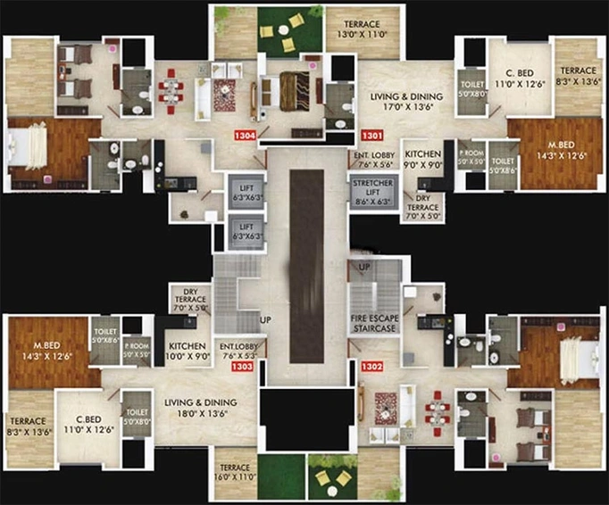 Floor Plan of Gagan Unnatii in Kondhwa, Pune - Image 200988