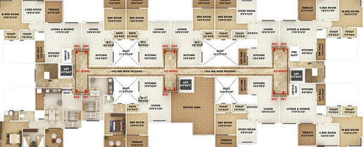 Floor Plan of Gagan Cascades in Pisoli, Pune - Image 201040