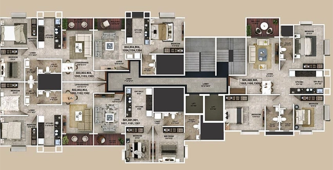 Floor Plan of ULV Aspire in Kothrud, Pune - Image 201074