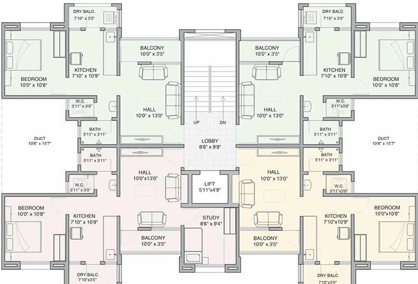 Floor Plan of Dreams Ayana in Talegaon Dabhade, Pune - Image 201180