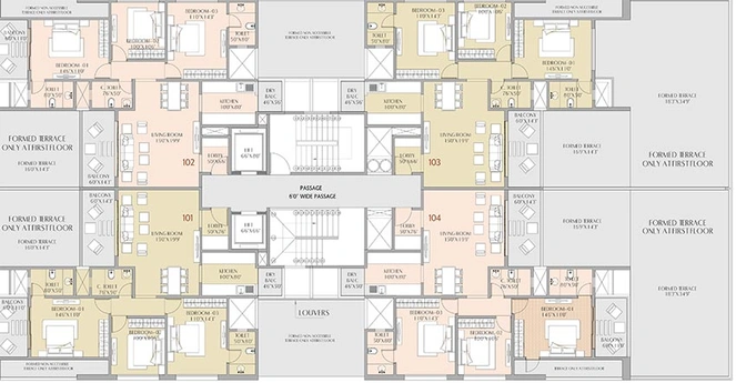 Floor Plan of 5 Star Royal Impressions in Bopodi, Pune - Image 201239