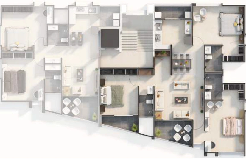 Floor Plan of Pandit The Crest in Aundh, Pune - Image 116161