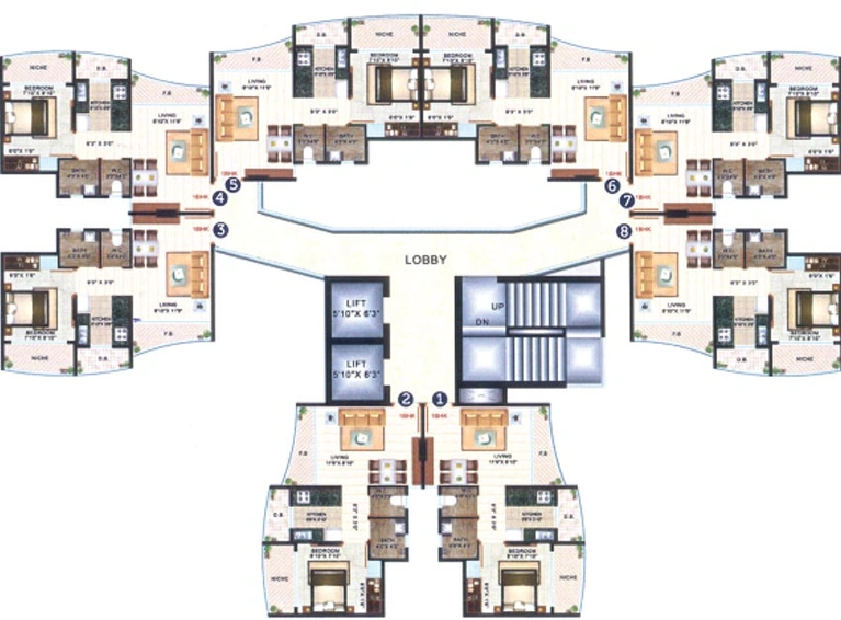 Floor Plan of JSB Nakshatra Primus in Naigaon East, Palghar - Image 201330