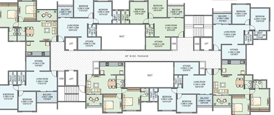 Floor Plan of Mont Vert Sonnet in Wakad, Pune - Image 201369