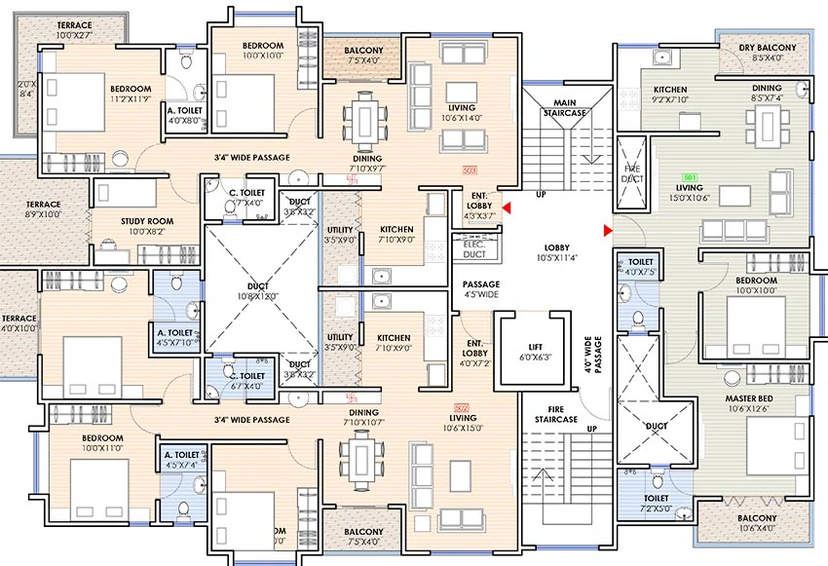 Floor Plan of Vastuspace Stella Apex in Pimpri Chinchwad, Pune - Image 201483