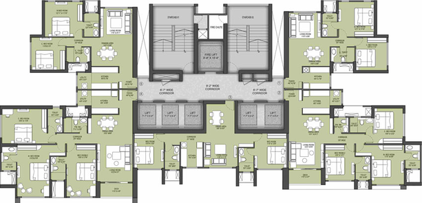 Floor Plan of Runwal Nirvana Tranquil in Parel East, Mumbai - Image 31716