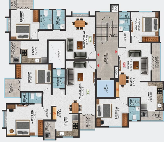 Floor Plan of Vastuspace Stella Blue in Pimpri Chinchwad, Pune - Image 201489