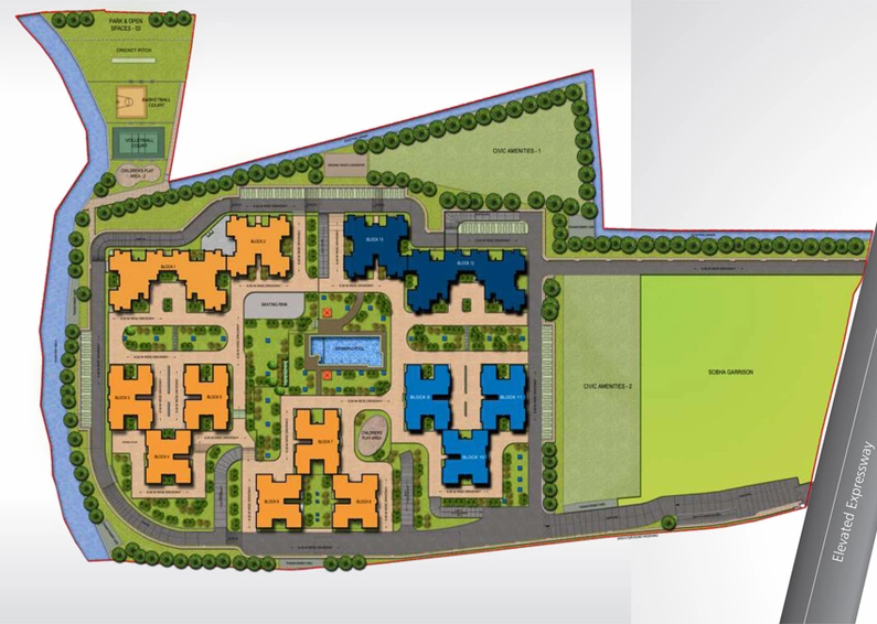 Master Plan of Sobha Aspire in Tumkur Road, Bangalore - Image 201494