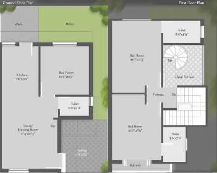 2 BHK House/Villa in Darshanam Shreeji Aangan in Tarsali, Vadodara - Image 826462