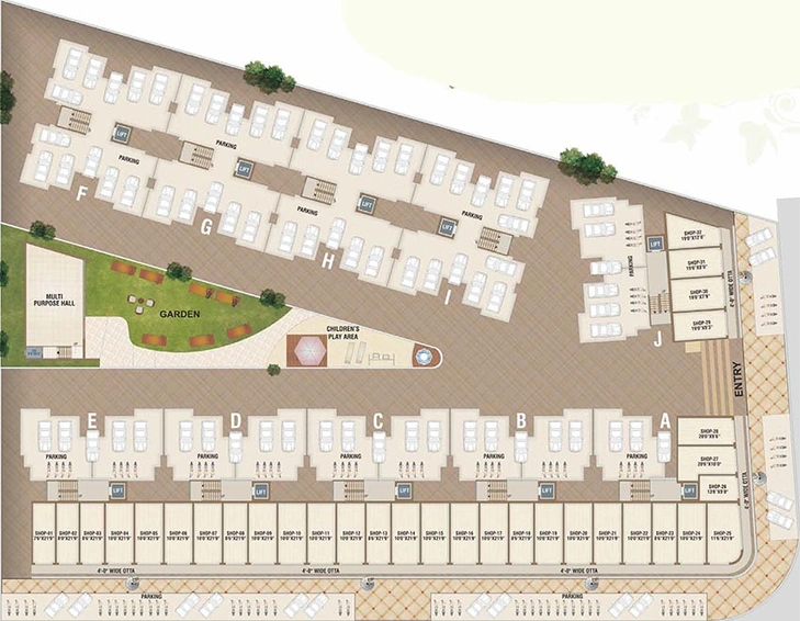 Master Plan of Darshanam Shreeji Aashray in New Karelibaug, Vadodara - Image 201608