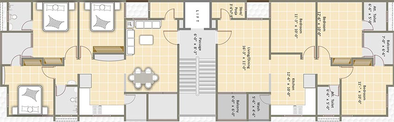 Floor Plan of JP Shree Residency in New Sama, Vadodara - Image 201615