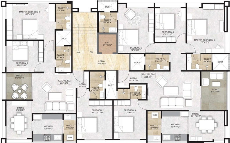 Floor Plan of Pandit Sheela Ashish in Karve Nagar, Pune - Image 116809