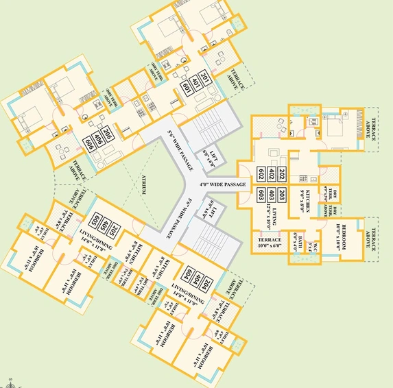 Floor Plan of Nobles Jewel in Kondhwa, Pune - Image 201659