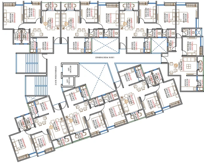 Floor Plan of Satyam Kashish Phase 2 in Kondhwa, Pune - Image 201706