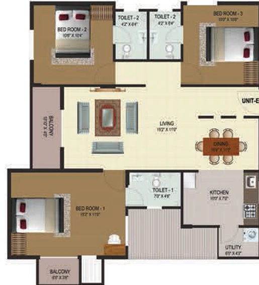 3 BHK Flat in ALPS Pleasanton in Electronic City, Bangalore - Image 826497