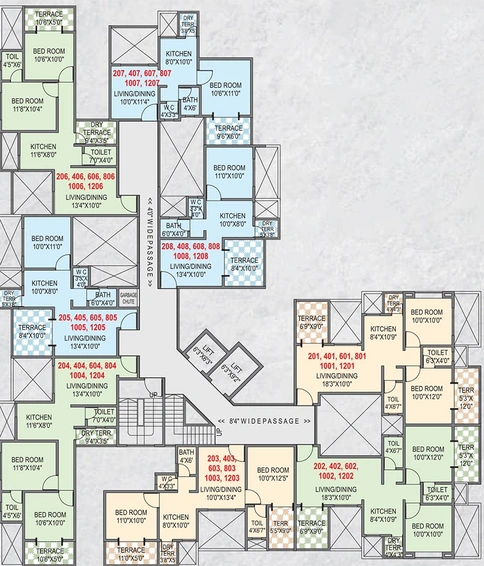 Floor Plan of Royal Twin Towers in Wakad, Pune - Image 201746