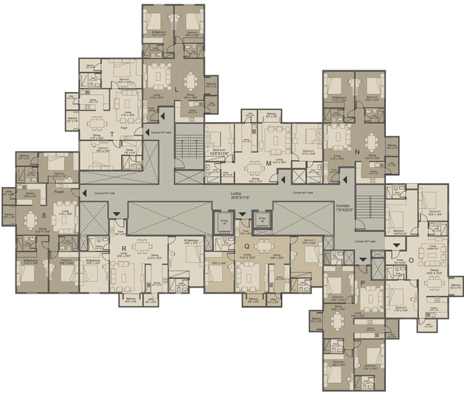 Floor Plan of Arya Hamsa in JP Nagar, Bangalore - Image 201737
