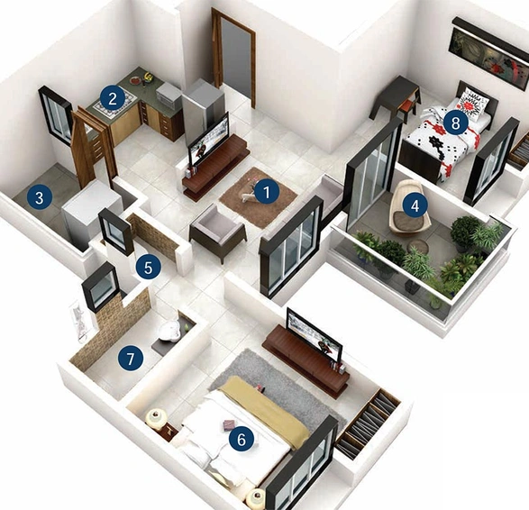 1.5 BHK Flat in Unique Goodwill Nirmiti in Lohegaon, Pune - Image 826505