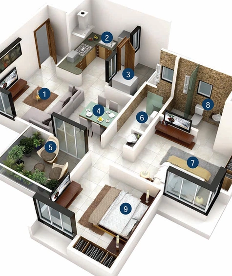 2 BHK Flat in Unique Goodwill Nirmiti in Lohegaon, Pune - Image 826506