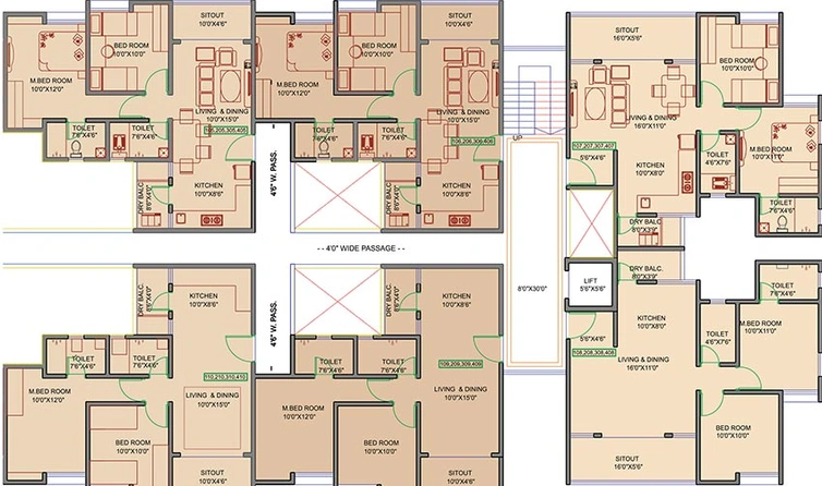 Floor Plan of Bhandari Nea Plus in Baner, Pune - Image 201824
