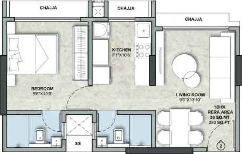 1 BHK Flat in Vivan Heights in Chembur West, Mumbai - Image 757747