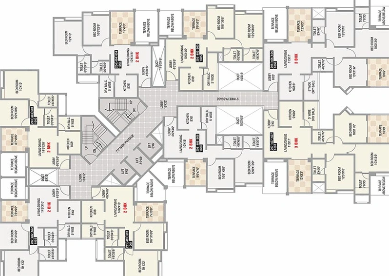 Floor Plan of Karan Suncoast in Bavdhan, Pune - Image 201849