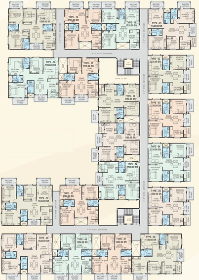 Floor Plan of Sai Gardens in Yemalur, Bangalore - Image 201946