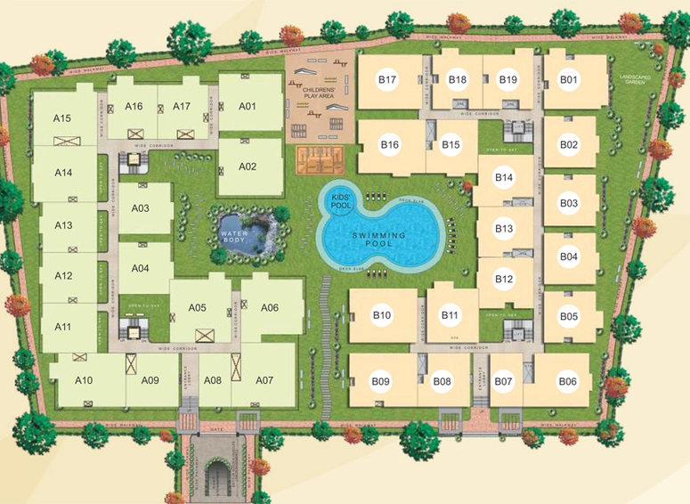Master Plan of Sai Gardens in Yemalur, Bangalore - Image 201947
