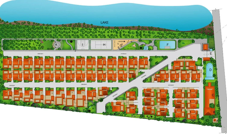 Master Plan of Samruddhi Lake Drive in Old Madras Road, Bangalore - Image 201962